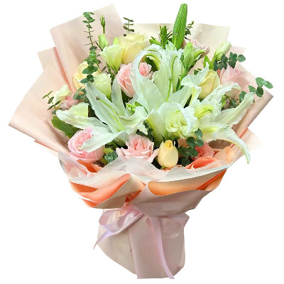 咸阳10朵玫瑰百合混搭，爱是难忘时刻